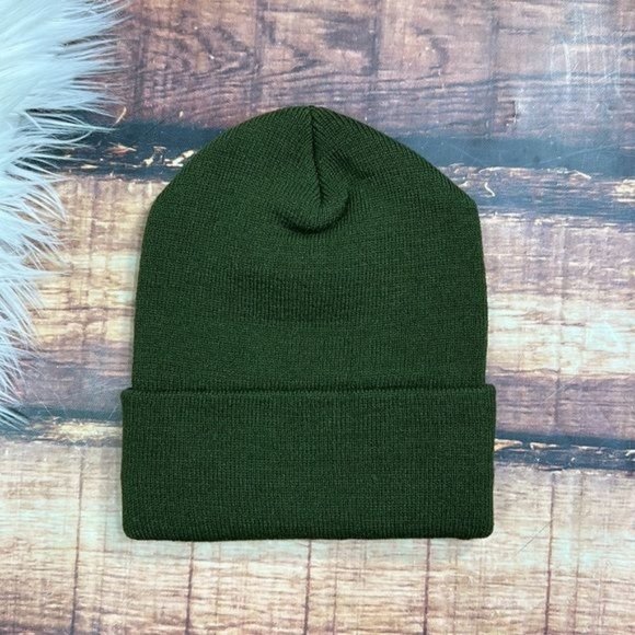 Yeehaw Beanie Hat Olive Green - Picture 3 of 3
